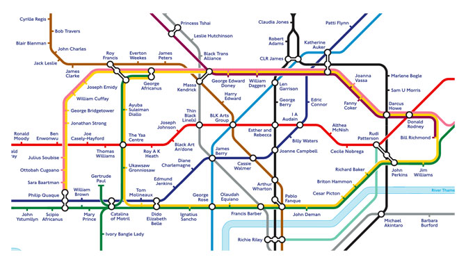 Transport for London, Black Cultural Archives, Black History Tube Map